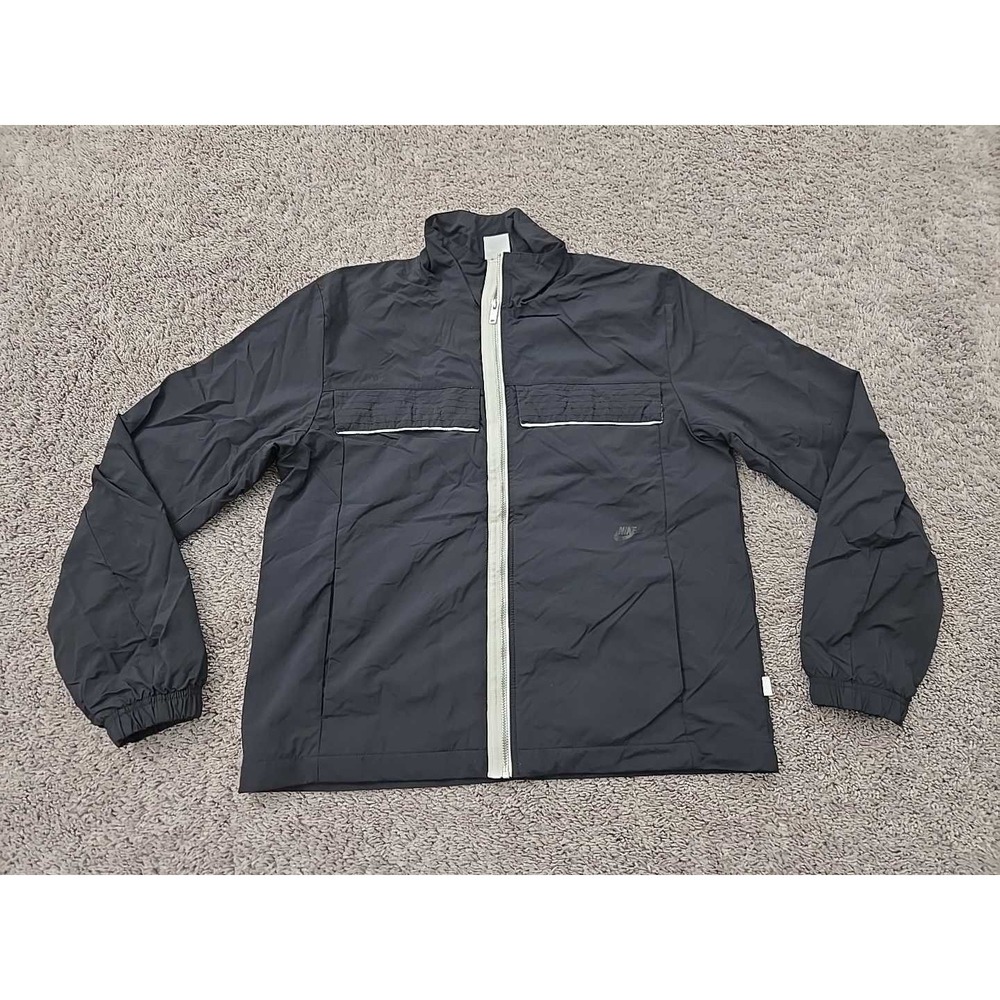 Nike Sportswear Style Essentials M65 Jacket Mens M Black Full Zip‎ Lined Field
